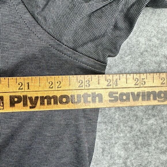 Eton Shirt Mens 17 Black Contemporary Fit Button Performance Stretch Long Sleeve - Picture 8 of 14